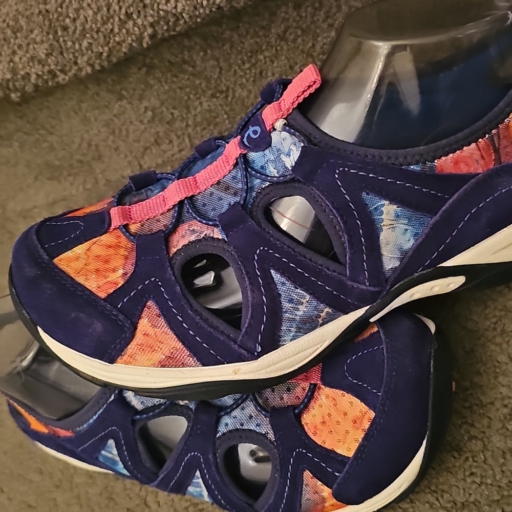 L Easy Spirit Earthen women's walking shoe Navy Tie Dye Sz10WW - Picture 6 of 11